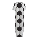 Soccer Ball Print Short Sleeve Long Nightdress