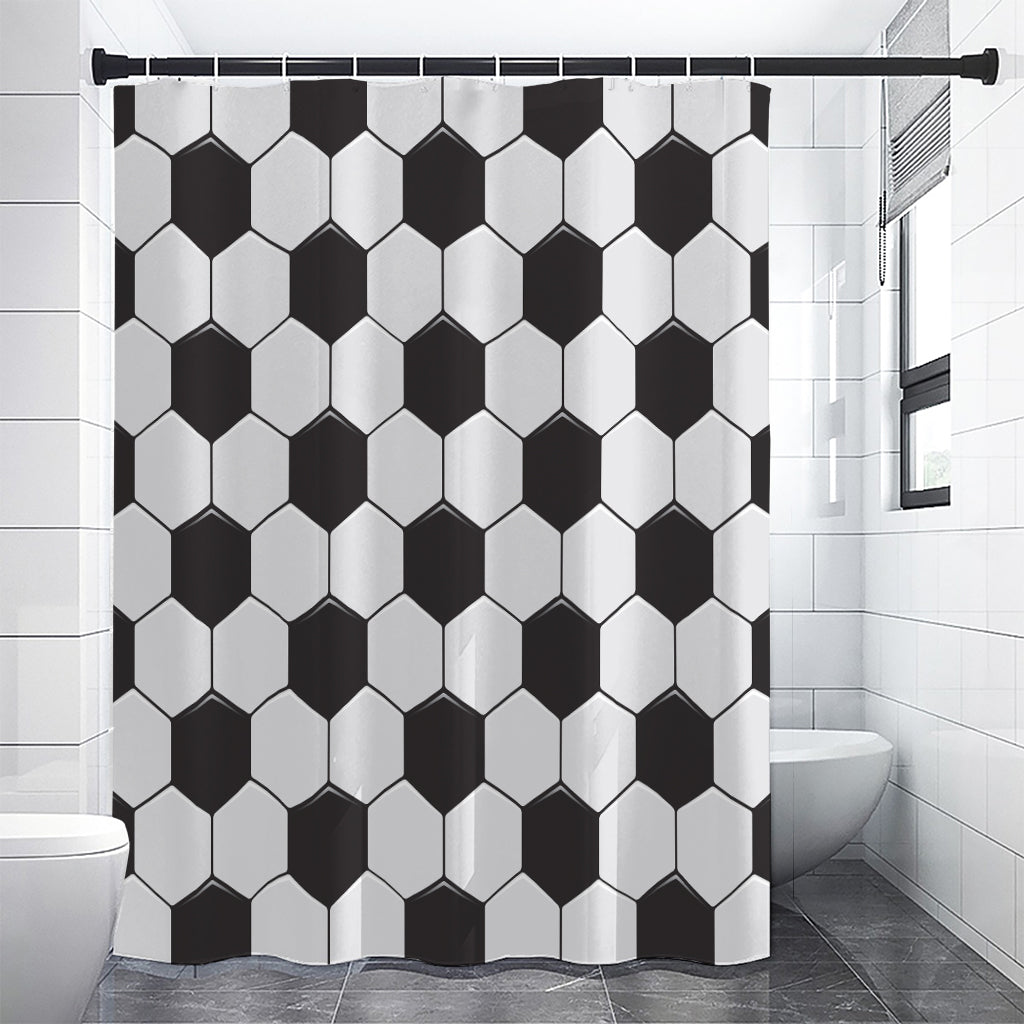 Soccer Ball Print Shower Curtain