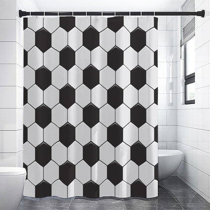 Soccer Ball Print Shower Curtain