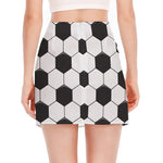 Soccer Ball Print Side Slit Mini Skirt