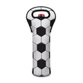 Soccer Ball Print Single Neoprene Wine Tote