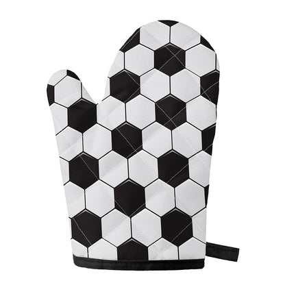 Soccer Ball Print Single Oven Mitt