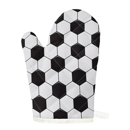Soccer Ball Print Single Oven Mitt