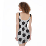 Soccer Ball Print Sleeveless Bodycon Dress