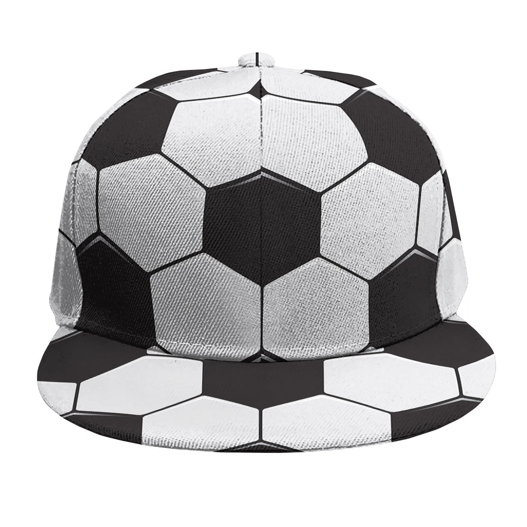 Soccer Ball Print Snapback Cap
