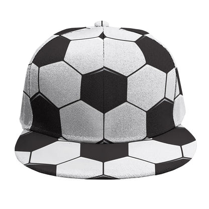 Soccer Ball Print Snapback Cap