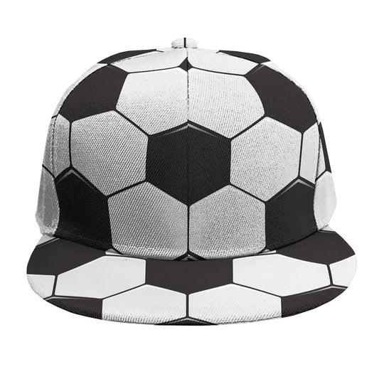 Soccer Ball Print Snapback Cap