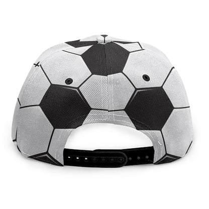 Soccer Ball Print Snapback Cap