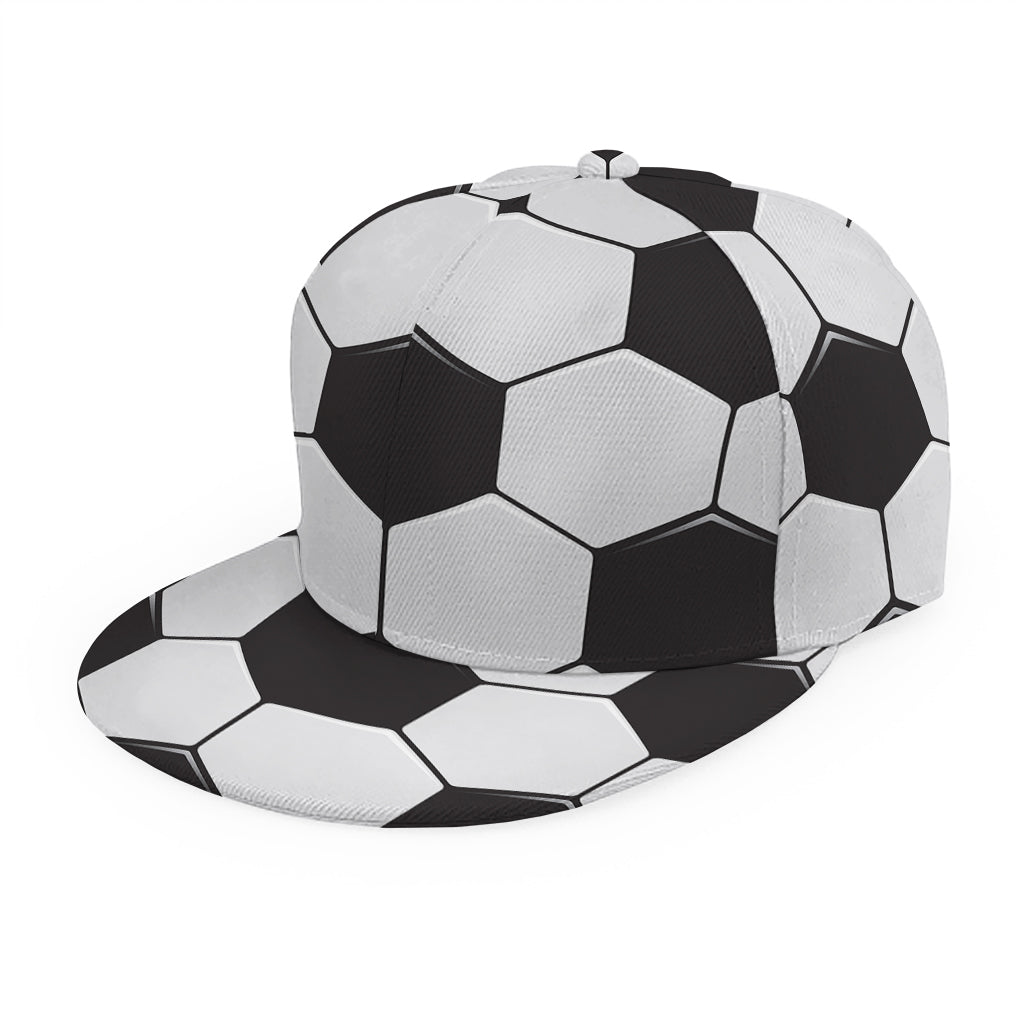 Soccer Ball Print Snapback Cap