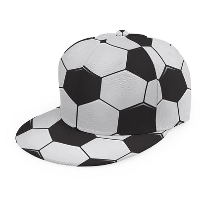 Soccer Ball Print Snapback Cap