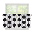 Soccer Ball Print Tier Curtains