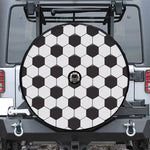 Soccer Ball Print Tire Cover With Camera Hole