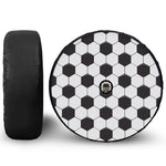 Soccer Ball Print Tire Cover With Camera Hole