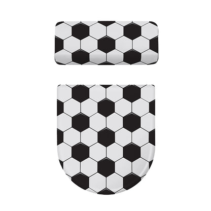 Soccer Ball Print Toilet Lid And Tank Cover Set