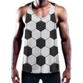 Soccer Ball Print Men's Workout Tank Top