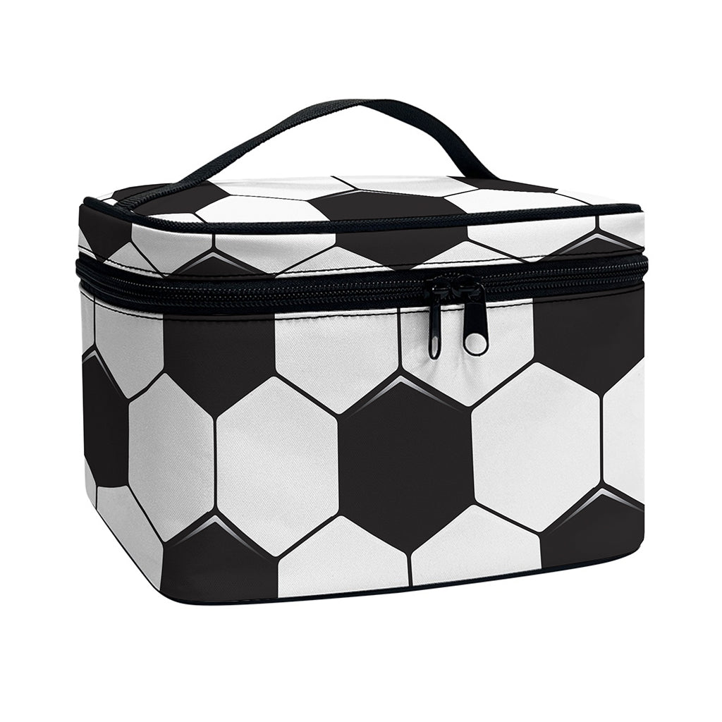 Soccer Ball Print Travel Makeup Bag