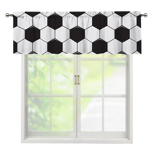 Soccer Ball Print Window Valance