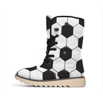 Soccer Ball Print Winter Boots