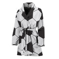 Soccer Ball Print Women's Bathrobe