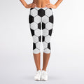 Soccer Ball Print Women's Capri Leggings