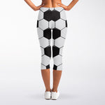 Soccer Ball Print Women's Capri Leggings