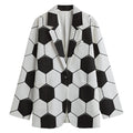 Soccer Ball Print Women's Cotton Blazer