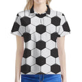 Soccer Ball Print Women's Polo Shirt