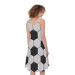 Soccer Ball Print Women's Sleeveless Dress