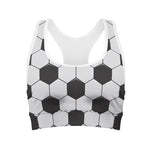 Soccer Ball Print Women's Sports Bra