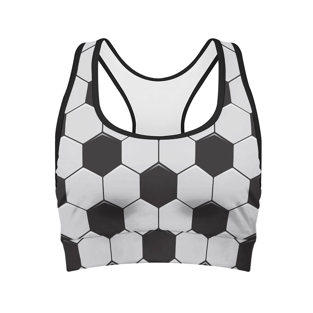 Soccer Ball Print Women's Sports Bra