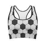 Soccer Ball Print Women's Sports Bra