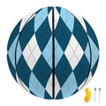 Soft Blue Argyle Pattern Print Basketball