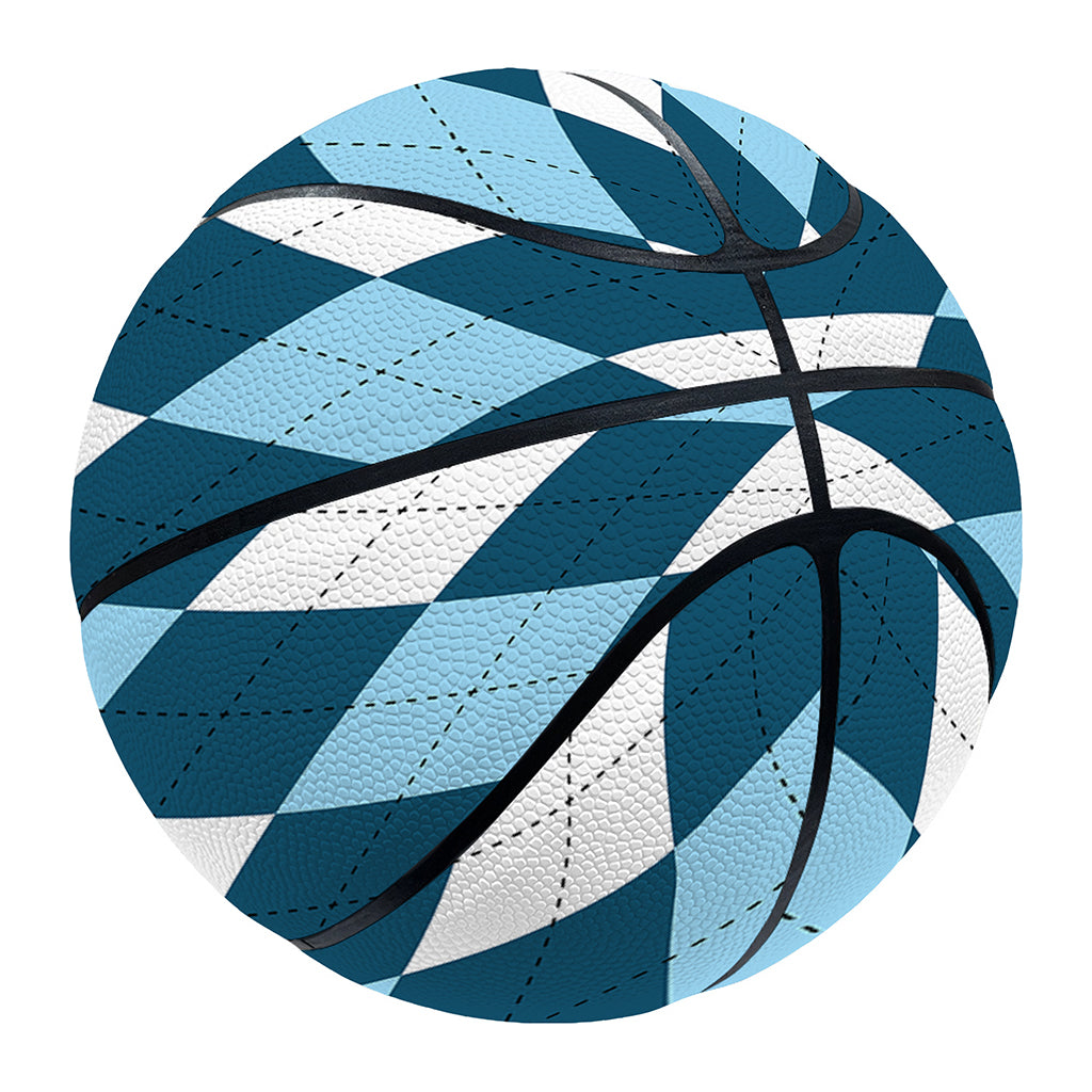 Soft Blue Argyle Pattern Print Basketball