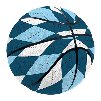 Soft Blue Argyle Pattern Print Basketball