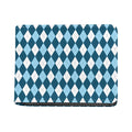 Soft Blue Argyle Pattern Print Bifold Wallet