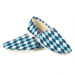 Soft Blue Argyle Pattern Print Casual Shoes