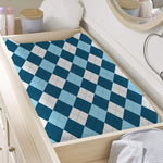 Soft Blue Argyle Pattern Print Changing Pad Cover