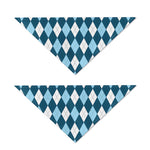 Soft Blue Argyle Pattern Print Dog Bandana