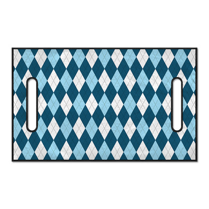 Soft Blue Argyle Pattern Print Golf Cart Seat Cover