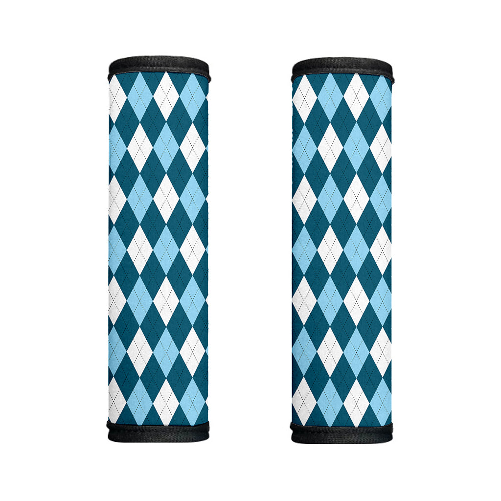 Soft Blue Argyle Pattern Print Handle Covers