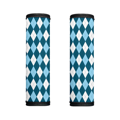 Soft Blue Argyle Pattern Print Handle Covers