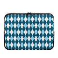 Soft Blue Argyle Pattern Print Laptop Sleeve