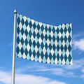 Soft Blue Argyle Pattern Print Polyester Flag