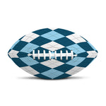 Soft Blue Argyle Pattern Print Rugby Ball