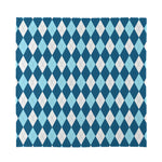 Soft Blue Argyle Pattern Print Silk Bandana