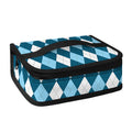 Soft Blue Argyle Pattern Print Small Lunch Bag