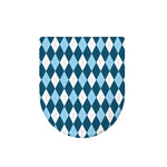 Soft Blue Argyle Pattern Print Toilet Lid Cover