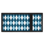 Soft Blue Argyle Pattern Print Trifold Wallet