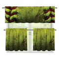 Softball Ball Print 3 Piece Kitchen Curtains