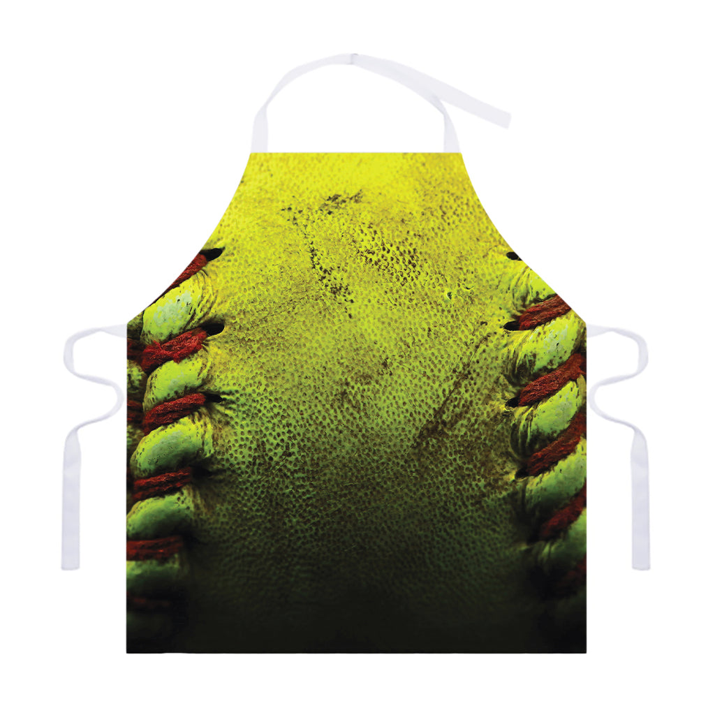 Softball Ball Print Adjustable Apron